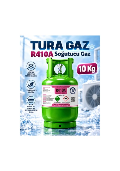 Tura Gaz R410a Soğutucu Gaz 10 Kg Yeşil