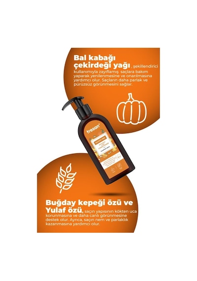Tresan Bal Kabağı Çekirdeği Onarıcı Sülfatsız Bakım Saç Kremi 300 Ml