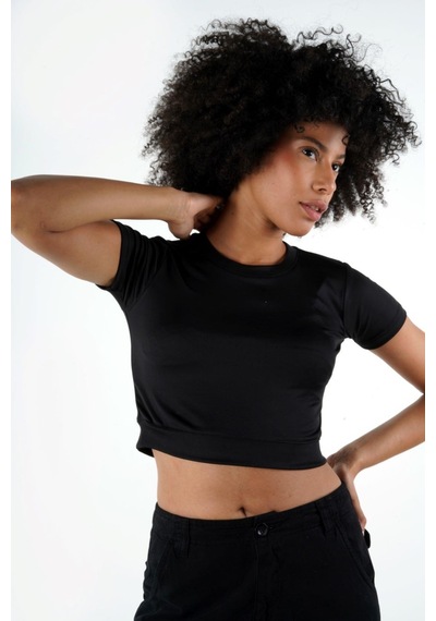 Alexandergardı Bisiklet Yaka Crop T-shirt B24-326a 001