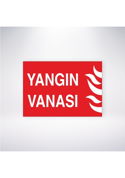 Yangın Vanası 21x28 Arkası Yapışkanlı Sticker