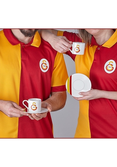 Neva N3475 Galatasaray Çizgili 2 Li Kahve Fincan Takımı