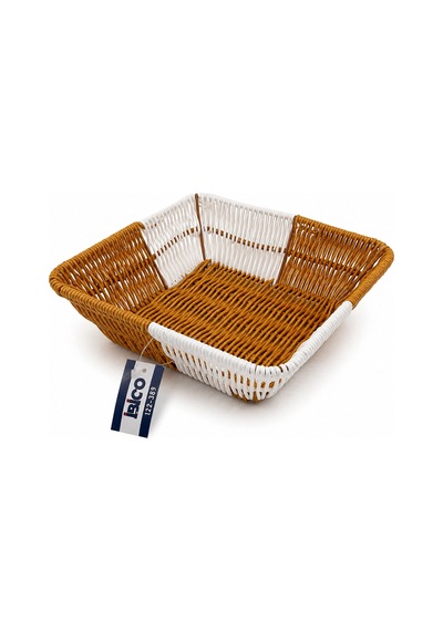 Kare Hasır K.rengi - Beyaz Ekmek Sepeti 24cm Bx40 A