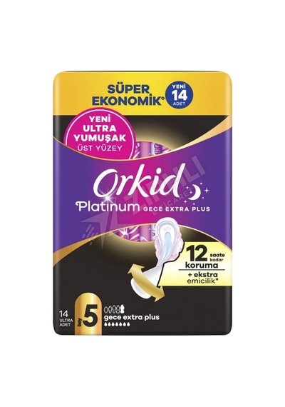 4 Adet Orkid Ultra Platinum 4'lü Gece Ekstra Plus 14'lü