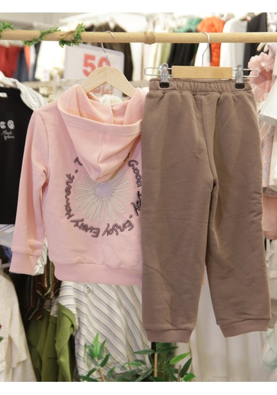 Xo Kids Kız Çocuk Eşofman Takım 4-8 Yaş 19501 Pudra