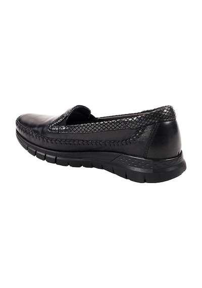 Forelli 29423 Laden G Siyah Kadın Comfort Deri Ayakkabı Siyah