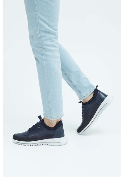 Tamer Tanca Erkek Hakiki Deri Lacivert Sneakers & Spor Ayakkabı 381 17468 Erk Ayk Y23 Lacı Benfıca Lacivert