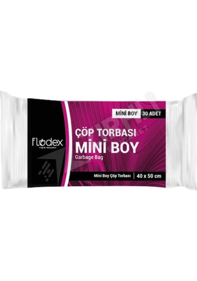3 Adet Flodex Extra Güçlü Çöp Torbası Mini Boy Beyaz