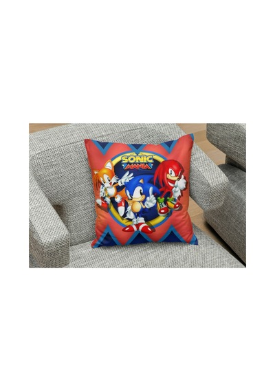 Sonic And Friends Desenli Kare Yastık Kılıfı Cok Renklı