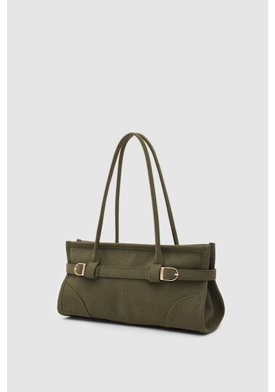 Shule Bags Enyola Vintage Süet Çanta Haki