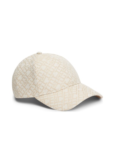 Tommy Hilfiger Th Monogram Cap Kadın Bej Şapka - Aw0aw18058