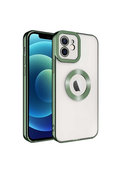 Apple iPhone Uyumlu 12 Kılıf Kamera Lens Korumalı Logo Gösteren İnce Hafif Pazarplus Derin Mor