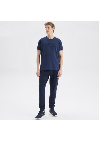 Nautica Erkek Lacivert Standart Fit Baskılı T-shirt Baskılı V35010t Lacivert