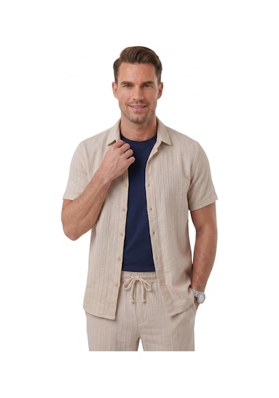 Deep Sea Deepsea Bej Slim Fit Çizgi Dokulu Keten Görünümlü Kısa Kol Erkek Spor Gömlek 2602648 Deep Sea Deepsea Bej Slim Fit Çizgi Dokulu Keten Görünümlü Kısa Kol Erkek Spor Gömlek 2602648