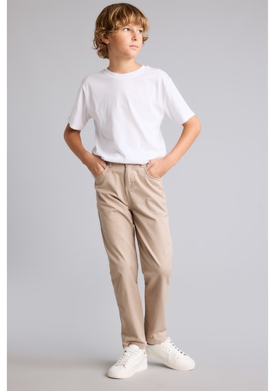 Defacto Düz Paça Gabardin Pantolonu Erkek Çocuk U3254a626aubg123 Bej-bg123