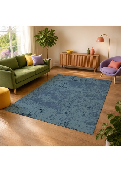 Kartela Halı Alea Halı Jüt Taban Dokuma Halı Mavi - 180 X 270 Cm