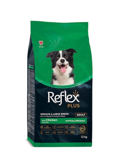 Reflex Plus Orta Ve Büyük Irk Tavuklu Yetişkin Köpek Maması 12 Kg