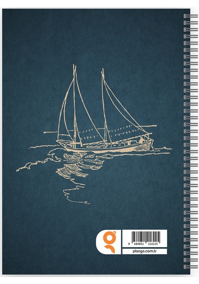 Gemi Spiralli Günlük Planlama Defteri - 100 Sayfa - 17x24 Planlayıcı Defter Beyaz - Mor