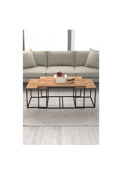 Orta Sehpa Ve Zigon Yan Sehpa Flora Set Atlantik Çam Atlantik Çam Orta Sehpa Ve Zigon Yan Sehpa Flora Set Atlantik Çam Atlantik Çam