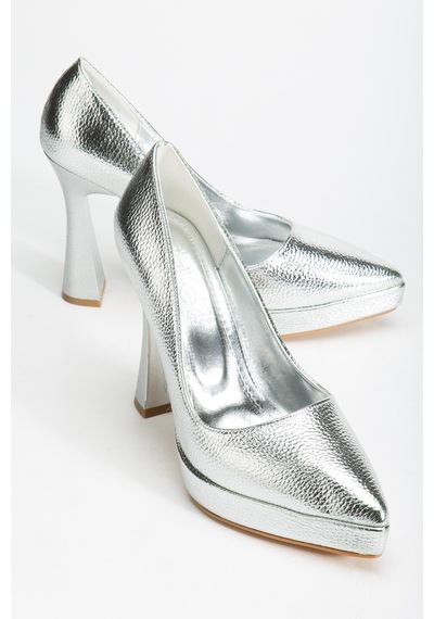 Suins Shoes Suins Valen Kadın Platform Topuklu Stiletto Ayakkabı Gümüş