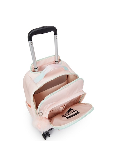 Kıplıng New Zea 8 Tekerlekli Okul Çantası Pembe Blush Metallıc