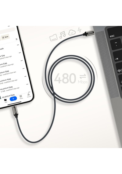 Recci Rs35cc Type-c To Type-c Pd 65w Örgü Tasarımlı Hızlı Şarj Özellikli Data Ve Şarj Kablosu 1m Gri