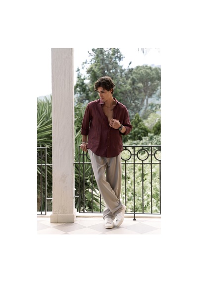 Mai Studios Co. Mai Collection Geaohrid Vizon Erkek Pantolon Vizon