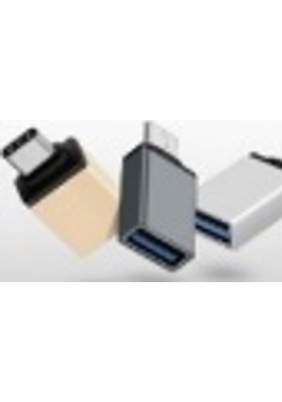 Büro Ev Ofis Cihazları İçin Typec To Usb3.2 Oyg Siyah Metal Dönüştürücü Adaptör