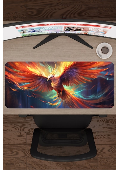 Anka Kuşu Kaymaz Dikişli Kauçuk Oyuncu Mousepad V3 - 70x30 Xl Gaming Mouse Pad Fare Altlığı