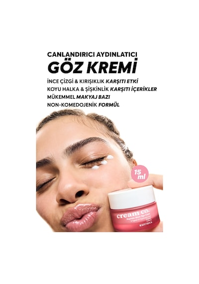 Cream Co. Peptit C Vitamini Kafein   Nemlendirici Aydınlatıcı Göz Çevresi Kremi 15 ML