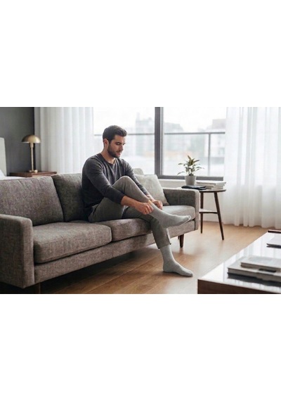 Heren Socks Heren Bambu 4'lü Erkek Soket Çorap Asortili Premium , Burun Dikişsiz, Yıkamalı Gri Bej Lacivert Füme