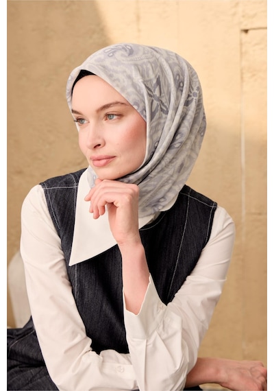 Silk Home Soft Eşarp 73099-04 Gümüş, Gri, Füme