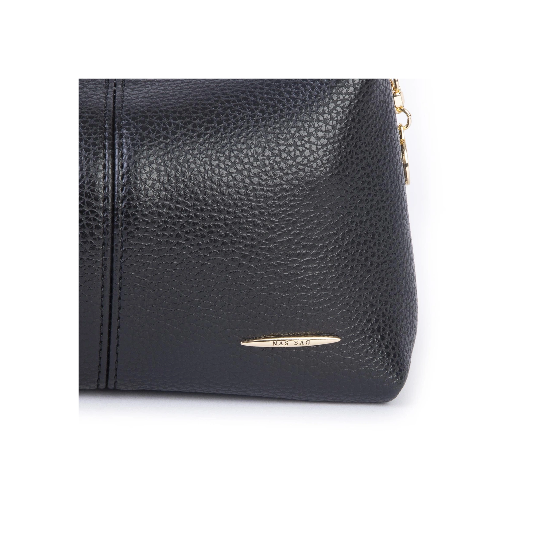 Nas Bag Kadın Mini Omuz Ve Çapraz Çanta Örgülü Askılı En: 23 Cm , Boy: 14 Cm Siyah Lopez Siyah