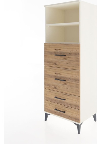 Hyperion Dolap 2 Raflı 4 Çekmeceli 60x44x163 Aytaşı-çam Aytaşı