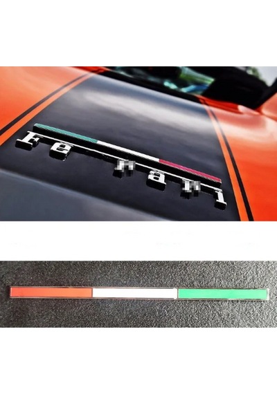 Dk Ferrari İtalyan Bayrağı Bagaj 3m 3d Krom Metal Body Rozet Ambl