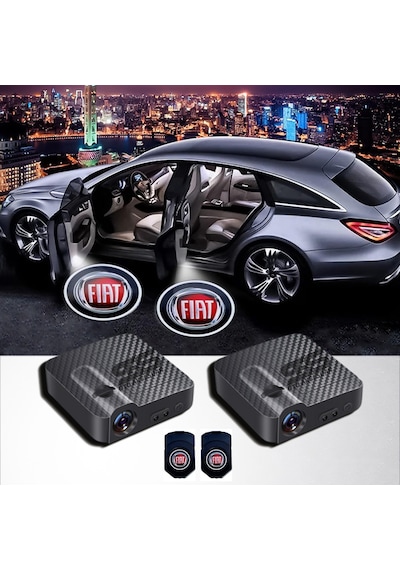Fiat Kapı Altı Logo Araç İçi Pilli 2 Adet