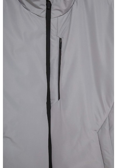 Defacto Defactofit Su İtici Slim Fit Dar Kesim Fermuarlı Su Geçirmez Mont E9484ax25wngr487 Gri
