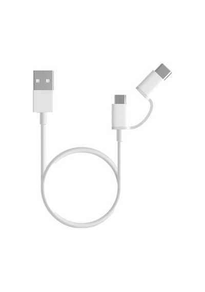 2 In 1 Usb Kablo Micro Usb Ve Usb C (Type C - 100 Cm)