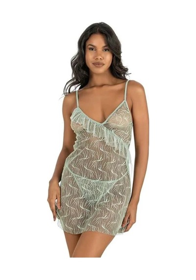 Ang Butik Kadın Su Yeşili Kısa Tül Gecelik