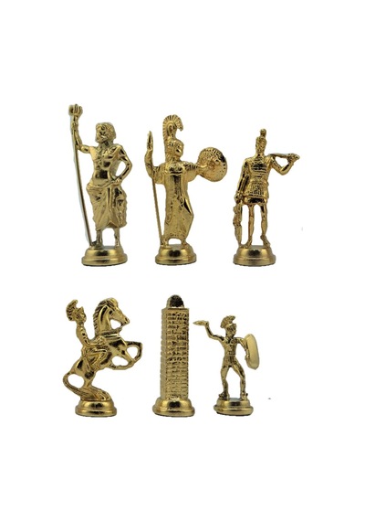 Gifthome Metal Satranç Takımı-seti battal yunan parlak Ve Sedefli
