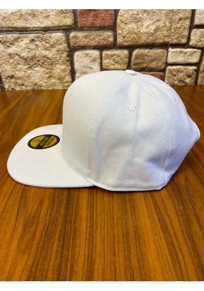 Hamze Hip Hop Snapback Rapper Basic Gabardin Cap Şapka Beyaz