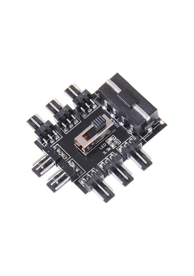 8 Port Fan Çoğaltıcı Hub Kartı IDE Güç Giriş Soketi Hız Kontrol