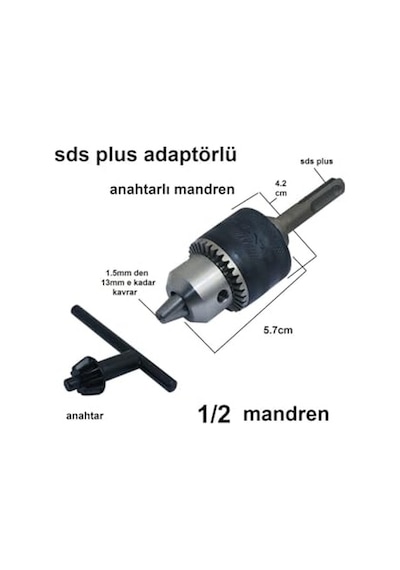 Kırıcı Delici Sds Plus Mandren Mıknatıslı Bits Adaptör Sds Metal Mandrel Seti