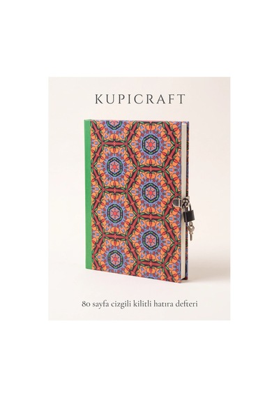 14x20 Yeşil Kenar Etnik Desen Kilitli Günlük 80 Sayfa -ajanda - Planner - Not Defteri-günlük Yeşil - 937183154 Yeşil