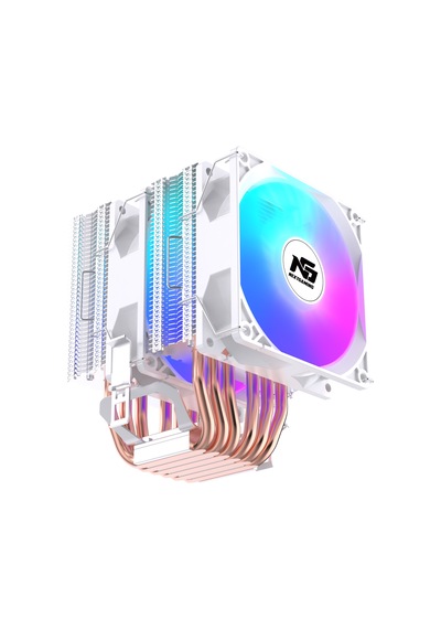 Ng Twin Frost 600w Rainbow Dual Fan Dual Radyatör 6 Bakır Borulu Cpu Soğutucu Beyaz