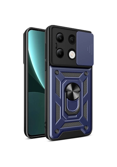Teleplus Xiaomi Redmi Note 13 4g Kılıf Magnetik Standlı Kamera Korumalı Slide Sürgülü Cover Kapak