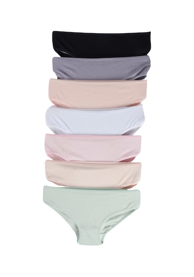Harika Kids Kız Çocuk Pamuklu Baskılı Desenli Pamuklu 7'li Paket Slip Külot 001