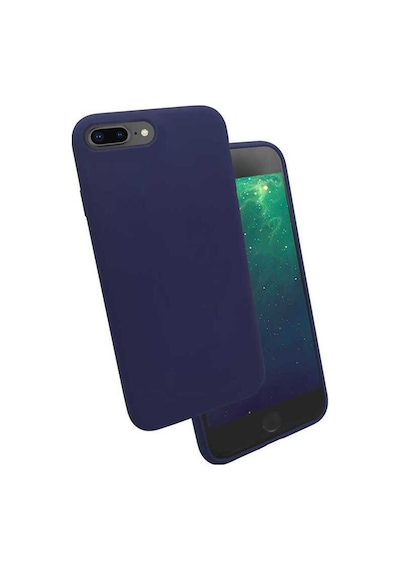 Apple Uyumlu iPhone 8 Plus Kılıf Zore Silk Silikon Lacivert