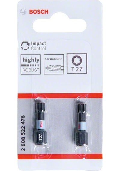 Bosch Impactc Torx Bits Ucu T27x25 Mm 2'li 2608522476
