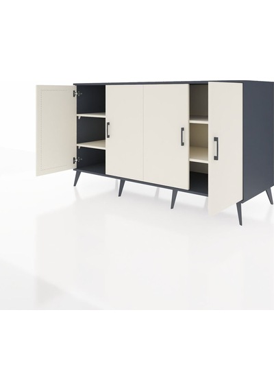 Kronos Konsol 4 Raflı 4 Kapaklı 176x59x99 Antrasit-aytaşı Aytası/aytası - Antrasıt Kronos Konsol 4 Raflı 4 Kapaklı 176x59x99 Antrasit-aytaşı Aytası/aytası - Antrasıt
