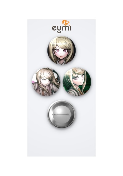 Danganronpa Oyunu Kaede Akamatsu 3'lü Metal Rozet Seti 58mm İğneli Buton Çanta Yaka Rozeti Çok Renkli